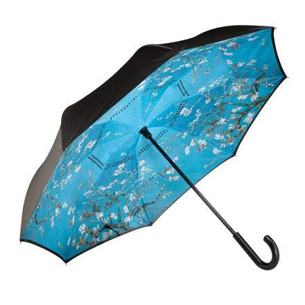 Goebel 67-061-13-1 Artis Orbis migdałowy niebieski - parasol z tkaniny, wielokolorowy, 10 x 5 x 80 cm, średnica 108 cm