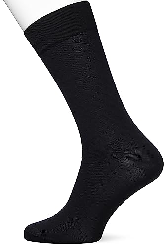 BOSS Męskie skarpety RS Monogram VI Regular Socks, czarne, 39-42, czarny, 42 EU