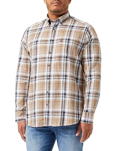 bugatti Męska koszula rekreacyjna, rękaw 1:1, brązowy-80, 3XL