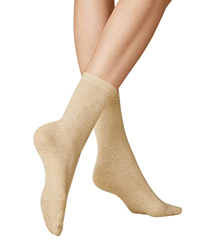 KUNERT Damskie skarpety FINE Blossom SOD, wanilia, 39/42, Vanilla