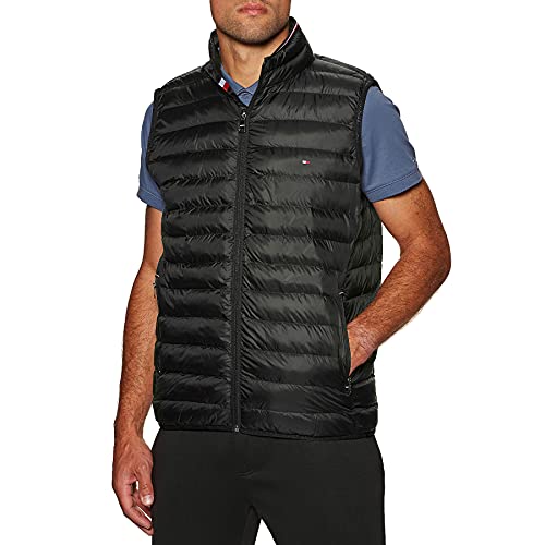 Tommy Hilfiger Męska kurtka z okrągłą kamizelką, Czarny, S