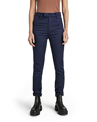 G-STAR RAW Damskie spodnie typu chino z wysokim stanem, Niebieski (Sartho Blue), 24W / 30L