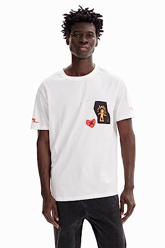 Desigual T-shirt męski Ts_Neil, biały, XL