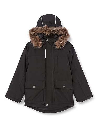 Bestseller A/S Chłopięca kurtka NKMSNOW10 SOLID 1FO kurtka, czarna, 122, Schwarz, 122