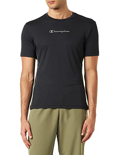 Champion Athletic C-Tech Quick Dry Poly Mesh Side Piping S/S Koszulka męska, czarny, L