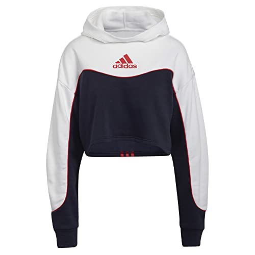 adidas Damska bluza W Cb Hd, Legend Ink/Biały/Żywy Czerwony, XXL