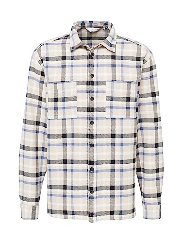 CASUAL FRIDAY Męska koszula CFAugust Checked, 183921_Bijou Blue, L, 183921_bijou Blue, L