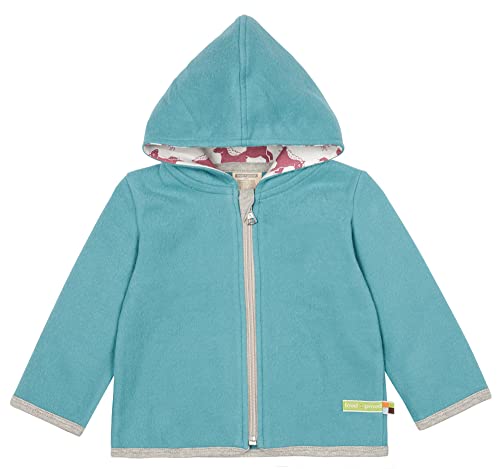 loud + proud Kurtka polarowa dla dzieci, certyfikat GOTS, Topaz, 122/128