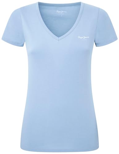 Pepe Jeans Koszulka damska Corine, niebieski (stalowy niebieski), XS