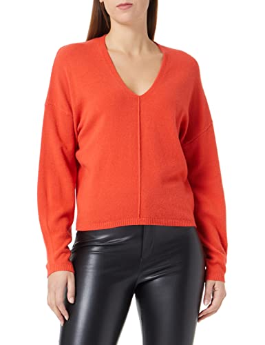 Sisley Damski sweter z dekoltem w serek L/S 1044M400B, czerwony (Brick Red) 1W4, L