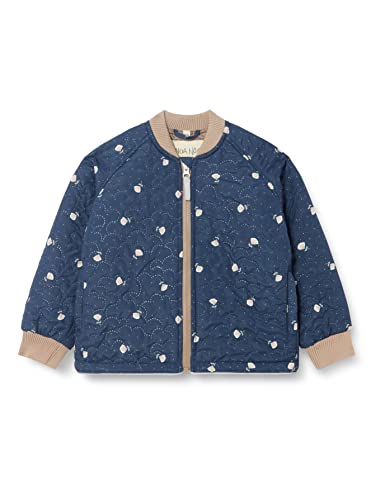 NOA NOA MINIATURE Girl's KarolinaNNM kurtka, Print Blue/Grey, 110, Print Blue/Grey, 110 cm