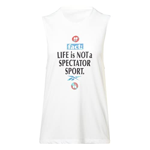 Reebok Damska koszulka z grafiką, pomarańczowa, 2XL, pomarańczowy, M