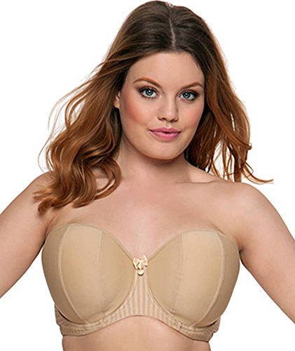 Curvy Kate Luxe - Biustonosz na co dzień - Wielopozycyjne ramiączka - Gładki - Kobiety, Beżowy (Biscotti), 65G