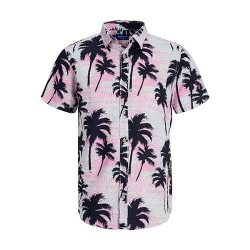 JACK & JONES Męska koszula z krótkim rękawem nadruk All-Over-Print, Nautical Blue, L