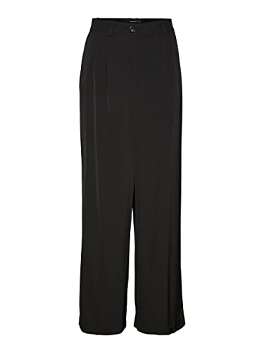 VERO MODA CURVE Damskie spodnie Vmlunadesi Mr Wide Solid, czarny, 32W / 32L