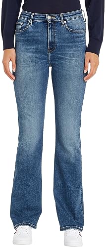 Tommy Hilfiger Damskie spodnie jeansowe Bootcut HW Leo, 29W / 32L, Lew, 29W / 32L