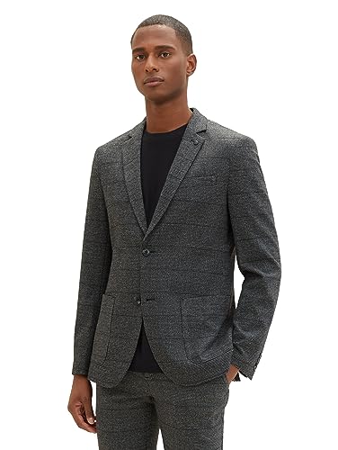 TOM TAILOR marynarka męska, 34046 - Grey Black Grindle Check, 52