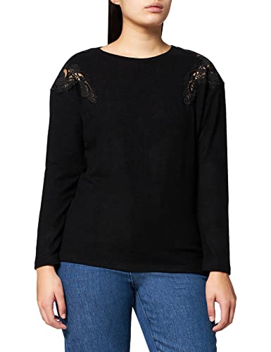 Naf Naf Damska koszulka Patchy Ml t, Noir, S