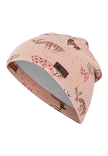 Sterntaler Dziewczęca czapka beanie jeleń, Rosa, 53 cm