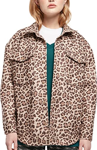 Urban Classics Women's Ladies AOP koszulka damska, leo, 4XL, Leo, 4XL