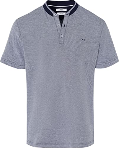 BRAX Męska koszulka polo Pollux PIQUÉ o sportowym wyglądzie dwukolorowym ze stójką, ocean, XL, Ocean, XL