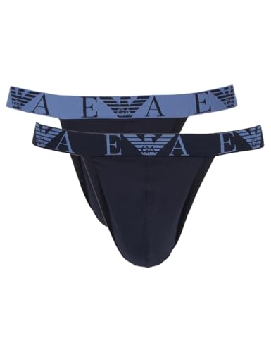 Emporio Armani Męski pasek Jock Strap (2 sztuki), granatowy/granatowy, L