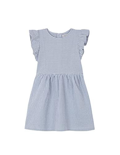 Gocco Sukienka w paski dla dziewczynek, niebieski, 3-4 lat
