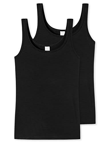 Schiesser Damski Top Na Ramiączkach, Bielizna Czarna, 48