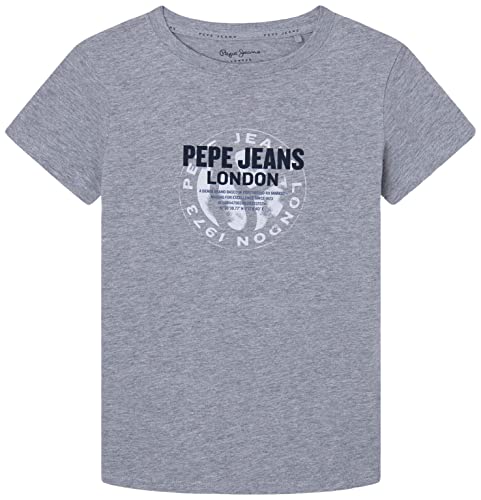 Pepe Jeans Brooklyn chłopięca koszulka, Szary (Grey Marl), 12 lat