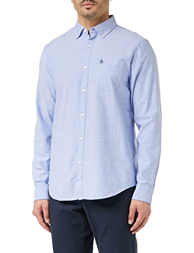 ORIGINAL PENGUIN Męska koszula Ls Eco Oxford W Stre, Amparo Niebieski, M