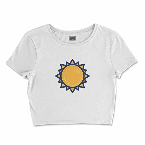 Bona Basics, Koszulka damska z nadrukiem cyfrowym,%100 bawełna, biała, casualowa, topy damskie, rozmiar: XL, biały, XL Krótki