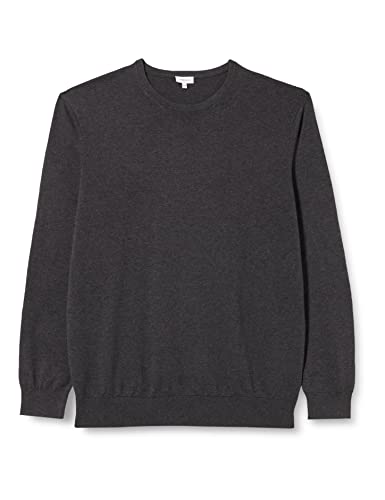 Seidensticker Sweter męski z długim rękawem, Antracytowy melan?owy, S