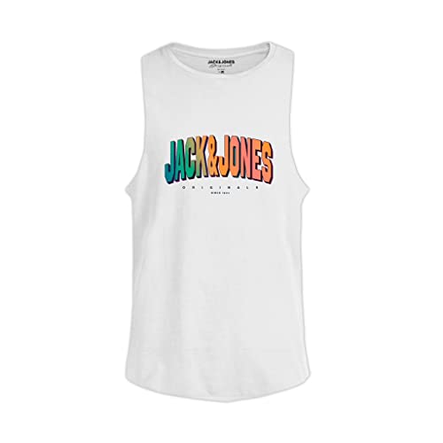 JACK & JONES Jortone Tank Top FST Tank Top męski, Bright White, L