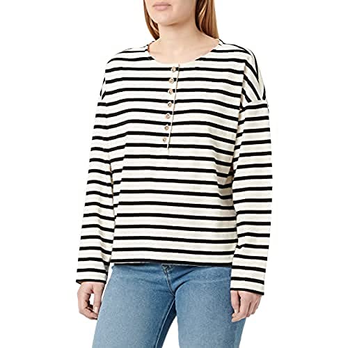 Mavi Damski top T-shirt, czarny w paski, S