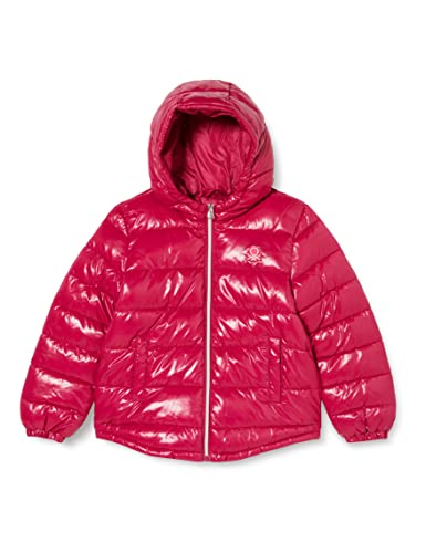 United Colors of Benetton Kurtka dla dziewczynek i dziewczynek, Fuksja 04l, 3XL