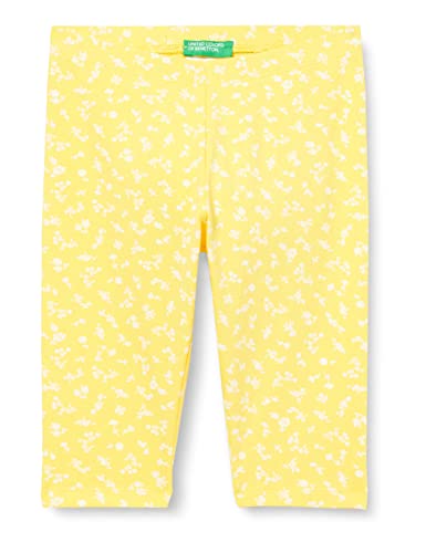 United Colors of Benetton Dziewczęce modelujące legginsy, giallo a fantasia 82v, 98 cm