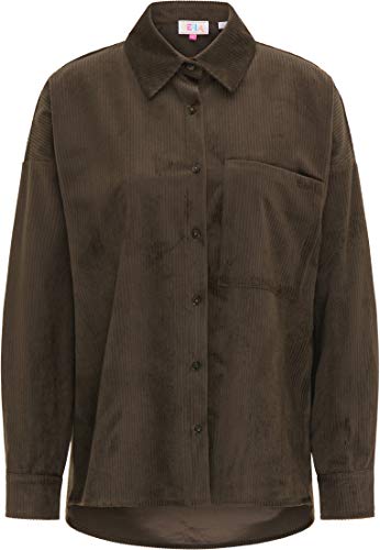 NALLY Damska koszula sztruksowa 25611551-NA02, oliwkowa, XL, oliwkowy, XL
