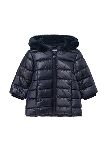 s.Oliver Unisex - dziecięca pikowana kurtka z kapturem, ciemnoniebieski, 80