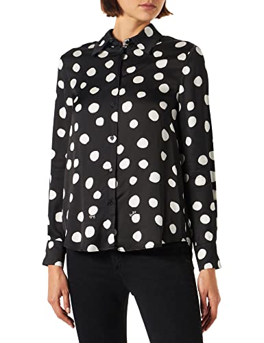 PINKO Damska koszula Smorzare 36 satynowa St. Bluza, ZZ2 czarna/biała, 30