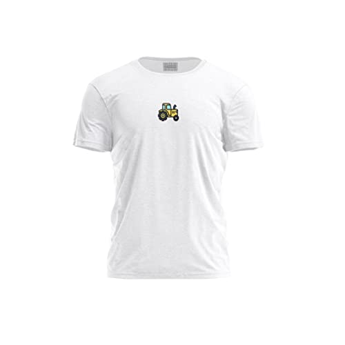 Bona Basics, Męski T-shirt z cyfrowym nadrukiem,% 100 bawełna, biały, na co dzień, męskie topy, rozmiar: S, biały, S