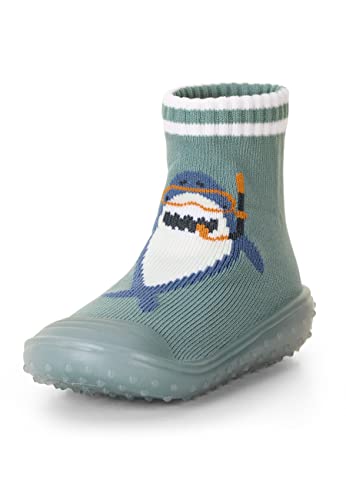 Sterntaler Unisex dziecięce skarpety Adventure rekin ciemnozielone, normalne, ciemnozielony, 30
