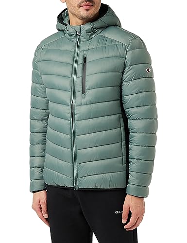 Champion Legacy Outdoor-Hooded Light Nylon Kurtka Mężczyźni, Verde BLG/Nero, S