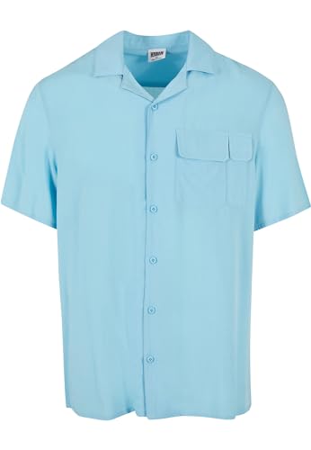 Urban Classics Koszula męska Viscose Camp Shirt Balticblue M, Balticblue, M