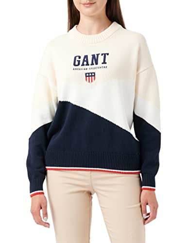 GANT Sweter damski, niebieski (Evening Blue), L