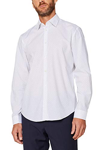 ESPRIT Męska koszula biznesowa, 100 / biały, 39-40
