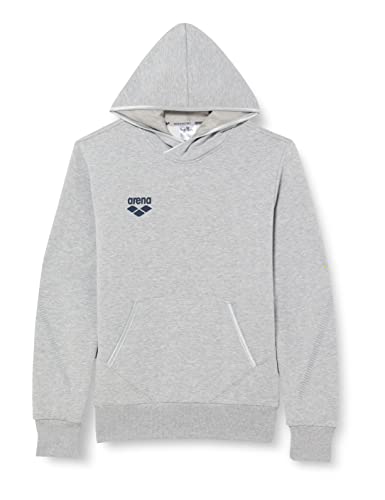 ARENA Bluza dziecięca Team Line Youth Fleece Long Sleeve Hoodie Hooded Hooded Hoodie, Medium Grey Melange, xxl