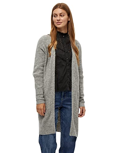 DESIRES Damski sweter Elis Long Cardigan, jasnoszary melanż, S
