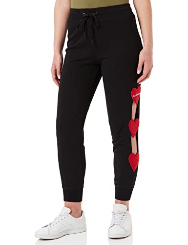 Love Moschino Damskie spodnie typu jogger, krój regularny, Czarny, 40