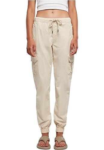 Urban Classics Damskie spodnie cargo z wysokim stanem, spodnie cargo z wysokim stanem, dostępne w wielu kolorach, rozmiary XS-5XL, Whitesand, 5XL