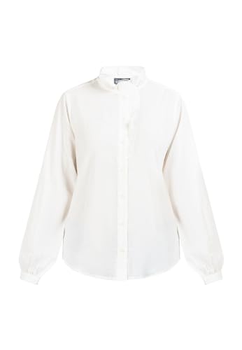 baradello Damska bluzka z długim rękawem 37324859-BA01, biała wełna, XL, biały (wollweiss), XL